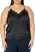The Drop Women's Standard Natalie V-Neck Lace-Trimmed Camisole Tank Top - Image 5